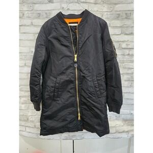 Alpha Industries MA 1 Black Orange Military Flight Jacket Bomber Mens M‎